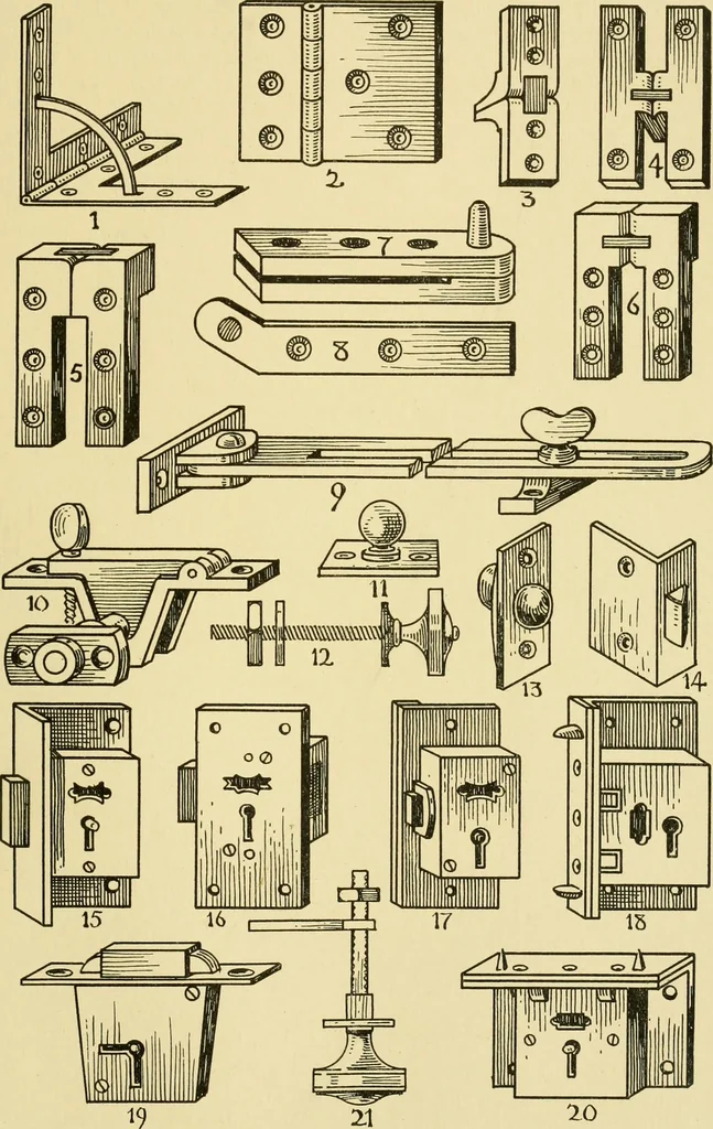 An illustration from Modern cabinet work, furniture & fitments; an account of the theory & practice in the production of all kinds of cabinet work & furniture with chapters on the growth and progress of design and construction; illustrated by over 1000 practical workshop drawings, photographs & original designs, 1922, leaf 356