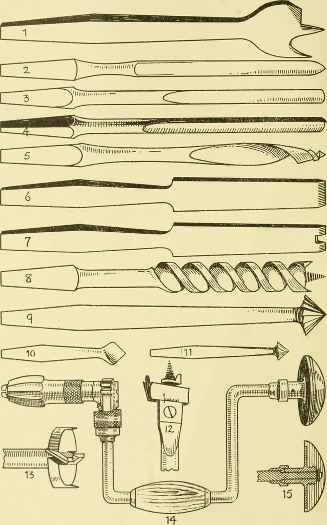 An illustration from Modern cabinet work, furniture & fitments; an account of the theory & practice in the production of all kinds of cabinet work & furniture with chapters on the growth and progress of design and construction; illustrated by over 1000 practical workshop drawings, photographs & original designs, 1922, leaf 37