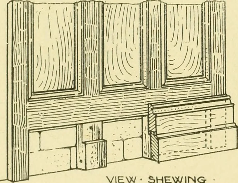An illustration from Modern cabinet work, furniture & fitments; an account of the theory & practice in the production of all kinds of cabinet work & furniture with chapters on the growth and progress of design and construction; illustrated by over 1000 practical workshop drawings, photographs & original designs, 1922, leaf 375