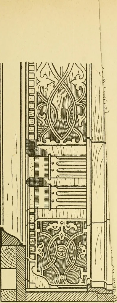 An illustration from Modern cabinet work, furniture & fitments; an account of the theory & practice in the production of all kinds of cabinet work & furniture with chapters on the growth and progress of design and construction; illustrated by over 1000 practical workshop drawings, photographs & original designs, 1922, leaf 392