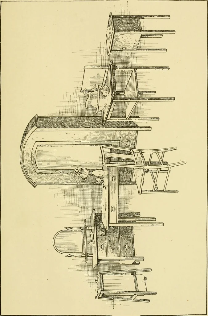 An illustration from Modern cabinet work, furniture & fitments; an account of the theory & practice in the production of all kinds of cabinet work & furniture with chapters on the growth and progress of design and construction; illustrated by over 1000 practical workshop drawings, photographs & original designs, 1922, leaf 402