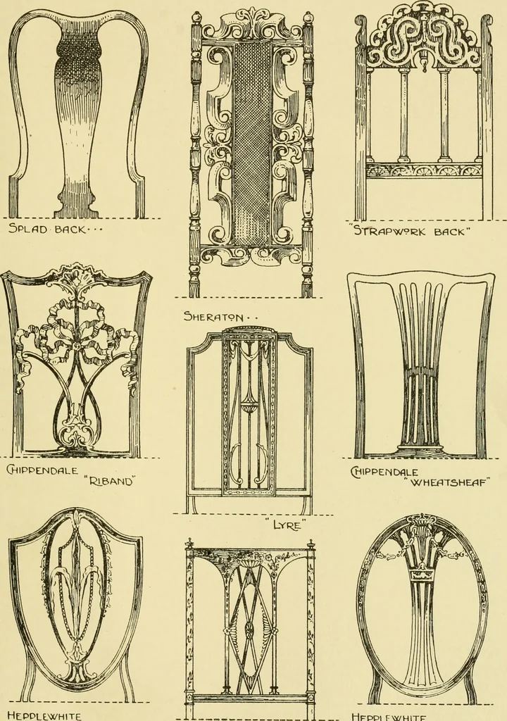 An illustration from Modern cabinet work, furniture & fitments; an account of the theory & practice in the production of all kinds of cabinet work & furniture with chapters on the growth and progress of design and construction; illustrated by over 1000 practical workshop drawings, photographs & original designs, 1922, leaf 426