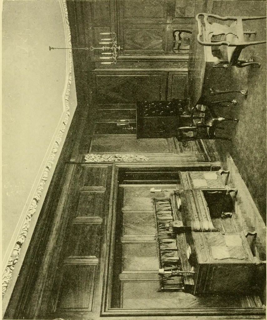 An illustration from Modern cabinet work, furniture & fitments; an account of the theory & practice in the production of all kinds of cabinet work & furniture with chapters on the growth and progress of design and construction; illustrated by over 1000 practical workshop drawings, photographs & original designs, 1922, leaf 469