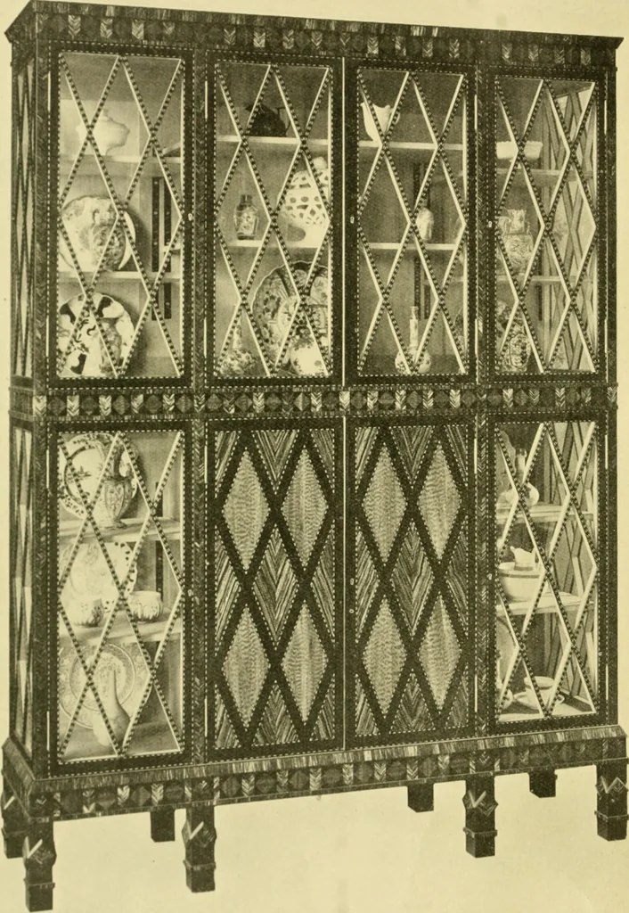 An illustration from Modern cabinet work, furniture & fitments; an account of the theory & practice in the production of all kinds of cabinet work & furniture with chapters on the growth and progress of design and construction; illustrated by over 1000 practical workshop drawings, photographs & original designs, 1922, leaf 9