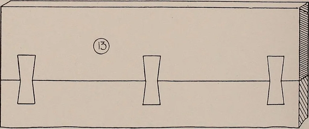 An illustration from Modern cabinetwork, furniture & fitments; an account of the theory & practice in the production of all kinds of cabinetwork & furniture, with chapters on the growth and progress of design and construction;, 1910, leaf 105