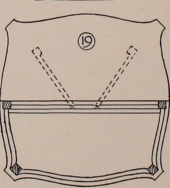 An illustration from Modern cabinetwork, furniture & fitments; an account of the theory & practice in the production of all kinds of cabinetwork & furniture, with chapters on the growth and progress of design and construction;, 1910, leaf 110