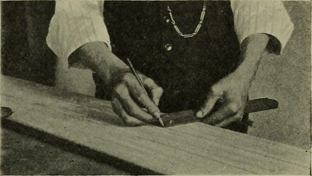 An illustration from Modern cabinetwork, furniture & fitments; an account of the theory & practice in the production of all kinds of cabinetwork & furniture, with chapters on the growth and progress of design and construction;, 1910, leaf 114