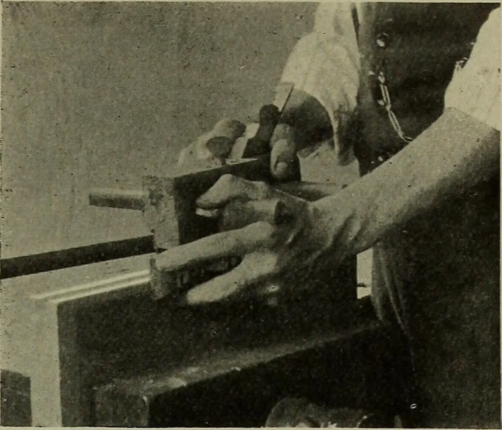 An illustration from Modern cabinetwork, furniture & fitments; an account of the theory & practice in the production of all kinds of cabinetwork & furniture, with chapters on the growth and progress of design and construction;, 1910, leaf 122
