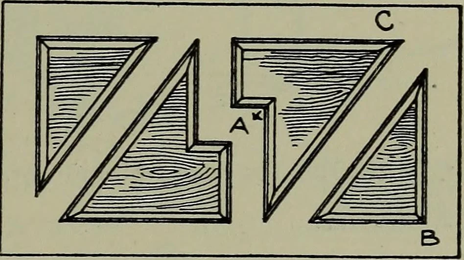 An illustration from Modern cabinetwork, furniture & fitments; an account of the theory & practice in the production of all kinds of cabinetwork & furniture, with chapters on the growth and progress of design and construction;, 1910, leaf 126