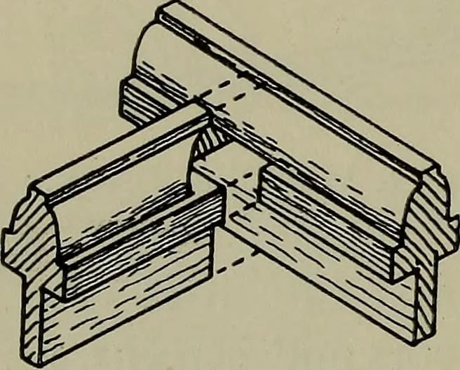 An illustration from Modern cabinetwork, furniture & fitments; an account of the theory & practice in the production of all kinds of cabinetwork & furniture, with chapters on the growth and progress of design and construction;, 1910, leaf 129