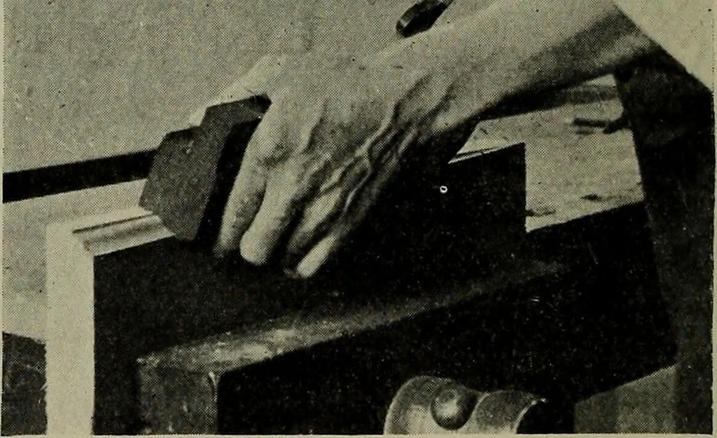 An illustration from Modern cabinetwork, furniture & fitments; an account of the theory & practice in the production of all kinds of cabinetwork & furniture, with chapters on the growth and progress of design and construction;, 1910, leaf 129