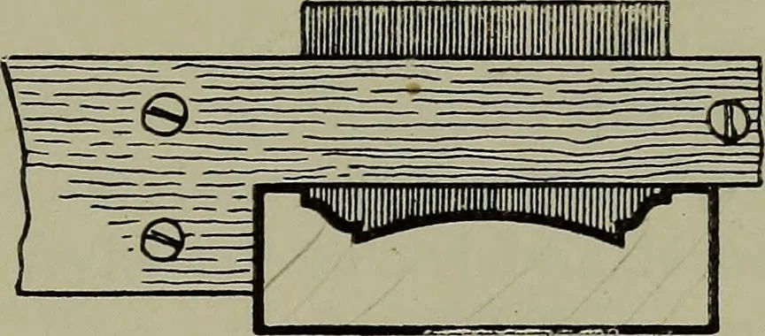 An illustration from Modern cabinetwork, furniture & fitments; an account of the theory & practice in the production of all kinds of cabinetwork & furniture, with chapters on the growth and progress of design and construction;, 1910, leaf 130