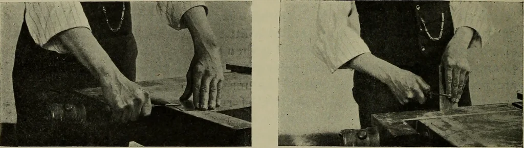 An illustration from Modern cabinetwork, furniture & fitments; an account of the theory & practice in the production of all kinds of cabinetwork & furniture, with chapters on the growth and progress of design and construction;, 1910, leaf 131