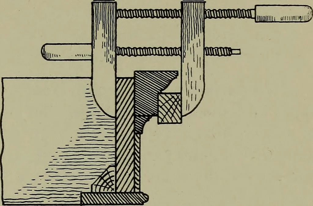 An illustration from Modern cabinetwork, furniture & fitments; an account of the theory & practice in the production of all kinds of cabinetwork & furniture, with chapters on the growth and progress of design and construction;, 1910, leaf 136