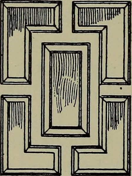 An illustration from Modern cabinetwork, furniture & fitments; an account of the theory & practice in the production of all kinds of cabinetwork & furniture, with chapters on the growth and progress of design and construction;, 1910, leaf 137