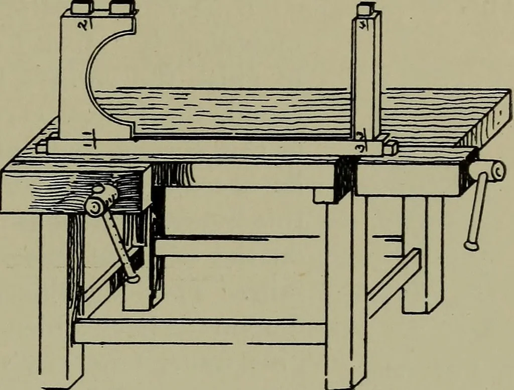 An illustration from Modern cabinetwork, furniture & fitments; an account of the theory & practice in the production of all kinds of cabinetwork & furniture, with chapters on the growth and progress of design and construction;, 1910, leaf 138