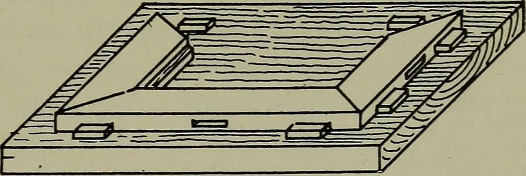 An illustration from Modern cabinetwork, furniture & fitments; an account of the theory & practice in the production of all kinds of cabinetwork & furniture, with chapters on the growth and progress of design and construction;, 1910, leaf 138