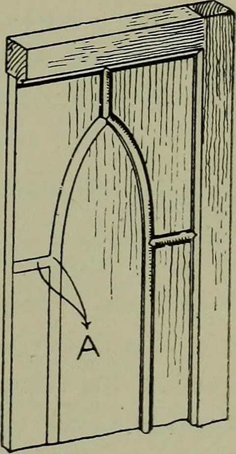 An illustration from Modern cabinetwork, furniture & fitments; an account of the theory & practice in the production of all kinds of cabinetwork & furniture, with chapters on the growth and progress of design and construction;, 1910, leaf 138