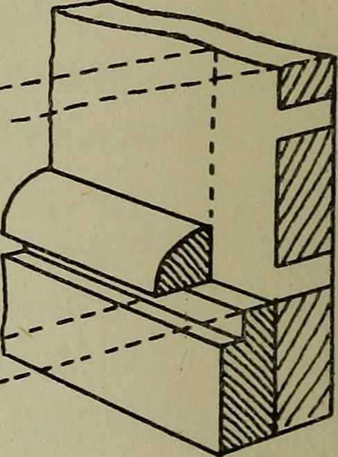 An illustration from Modern cabinetwork, furniture & fitments; an account of the theory & practice in the production of all kinds of cabinetwork & furniture, with chapters on the growth and progress of design and construction;, 1910, leaf 141