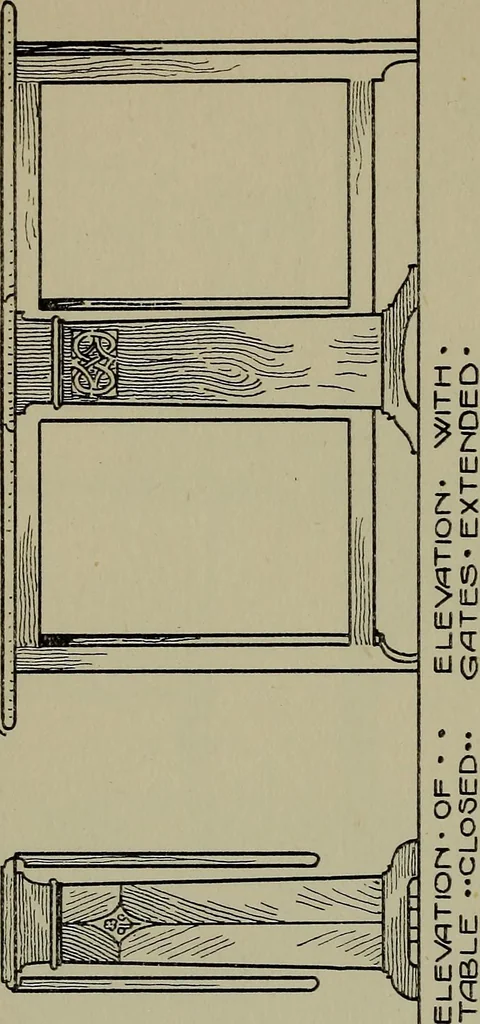 An illustration from Modern cabinetwork, furniture & fitments; an account of the theory & practice in the production of all kinds of cabinetwork & furniture, with chapters on the growth and progress of design and construction;, 1910, leaf 165