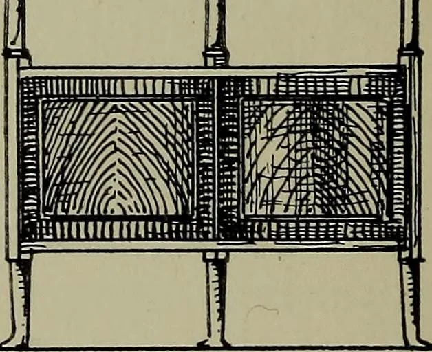 An illustration from Modern cabinetwork, furniture & fitments; an account of the theory & practice in the production of all kinds of cabinetwork & furniture, with chapters on the growth and progress of design and construction;, 1910, leaf 175
