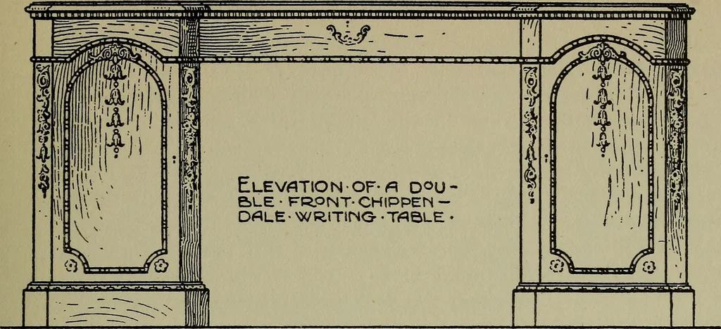 An illustration from Modern cabinetwork, furniture & fitments; an account of the theory & practice in the production of all kinds of cabinetwork & furniture, with chapters on the growth and progress of design and construction;, 1910, leaf 186