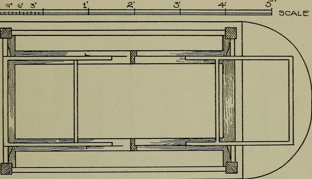 An illustration from Modern cabinetwork, furniture & fitments; an account of the theory & practice in the production of all kinds of cabinetwork & furniture, with chapters on the growth and progress of design and construction;, 1910, leaf 190