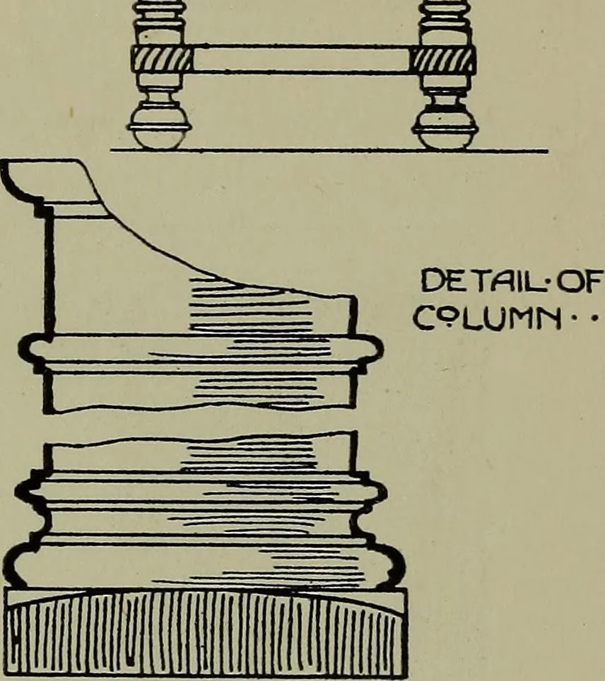 An illustration from Modern cabinetwork, furniture & fitments; an account of the theory & practice in the production of all kinds of cabinetwork & furniture, with chapters on the growth and progress of design and construction;, 1910, leaf 192