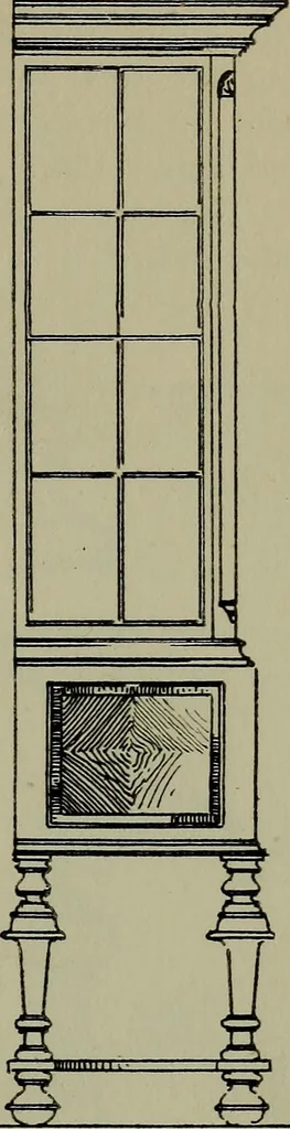 An illustration from Modern cabinetwork, furniture & fitments; an account of the theory & practice in the production of all kinds of cabinetwork & furniture, with chapters on the growth and progress of design and construction;, 1910, leaf 232