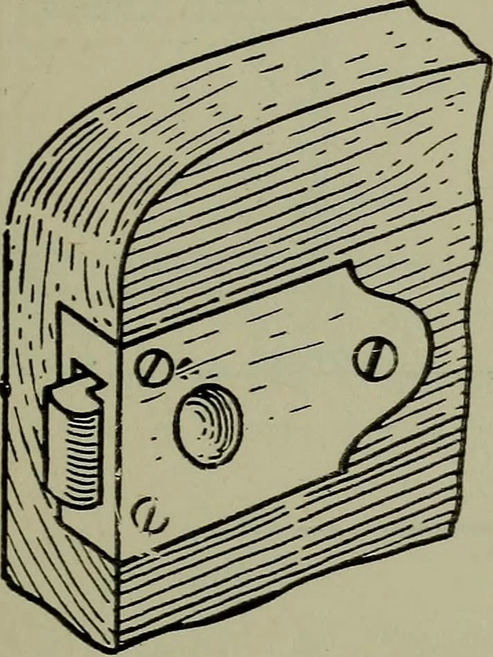 An illustration from Modern cabinetwork, furniture & fitments; an account of the theory & practice in the production of all kinds of cabinetwork & furniture, with chapters on the growth and progress of design and construction;, 1910, leaf 238