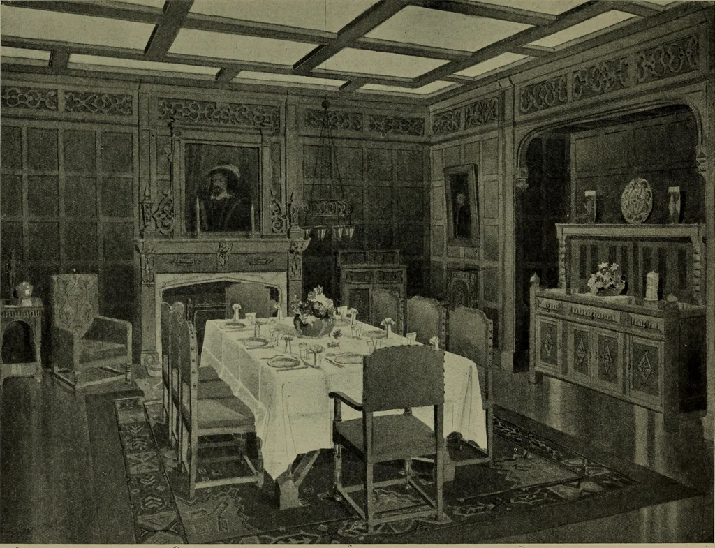 An illustration from Modern cabinetwork, furniture & fitments; an account of the theory & practice in the production of all kinds of cabinetwork & furniture, with chapters on the growth and progress of design and construction;, 1910, leaf 24