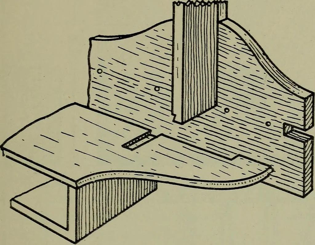 An illustration from Modern cabinetwork, furniture & fitments; an account of the theory & practice in the production of all kinds of cabinetwork & furniture, with chapters on the growth and progress of design and construction;, 1910, leaf 242