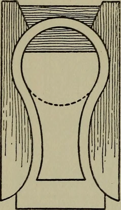 An illustration from Modern cabinetwork, furniture & fitments; an account of the theory & practice in the production of all kinds of cabinetwork & furniture, with chapters on the growth and progress of design and construction;, 1910, leaf 257