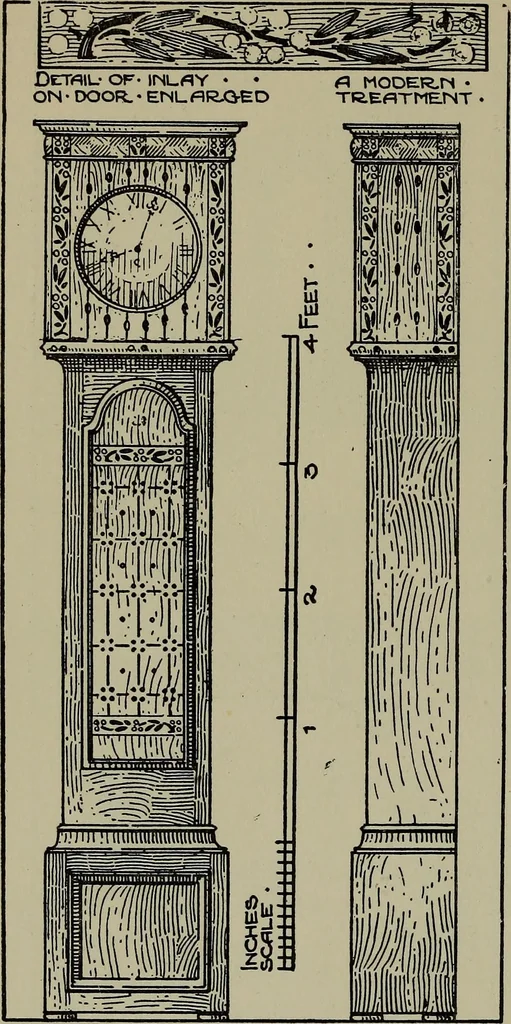 An illustration from Modern cabinetwork, furniture & fitments; an account of the theory & practice in the production of all kinds of cabinetwork & furniture, with chapters on the growth and progress of design and construction;, 1910, leaf 259