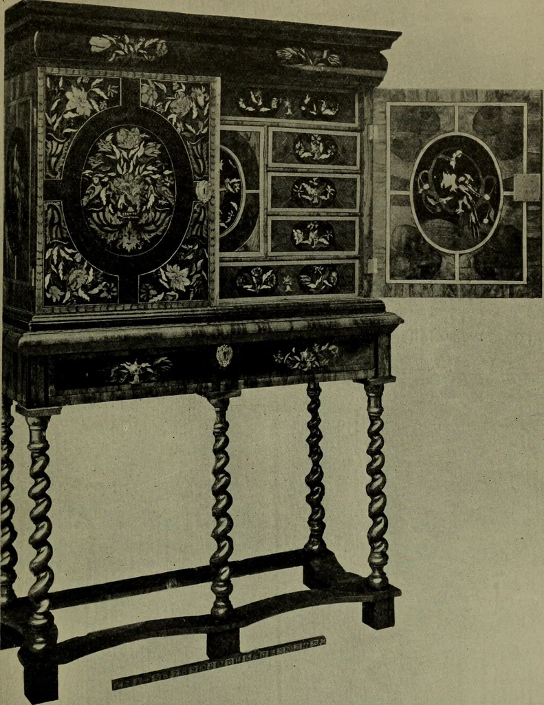 An illustration from Modern cabinetwork, furniture & fitments; an account of the theory & practice in the production of all kinds of cabinetwork & furniture, with chapters on the growth and progress of design and construction;, 1910, leaf 280