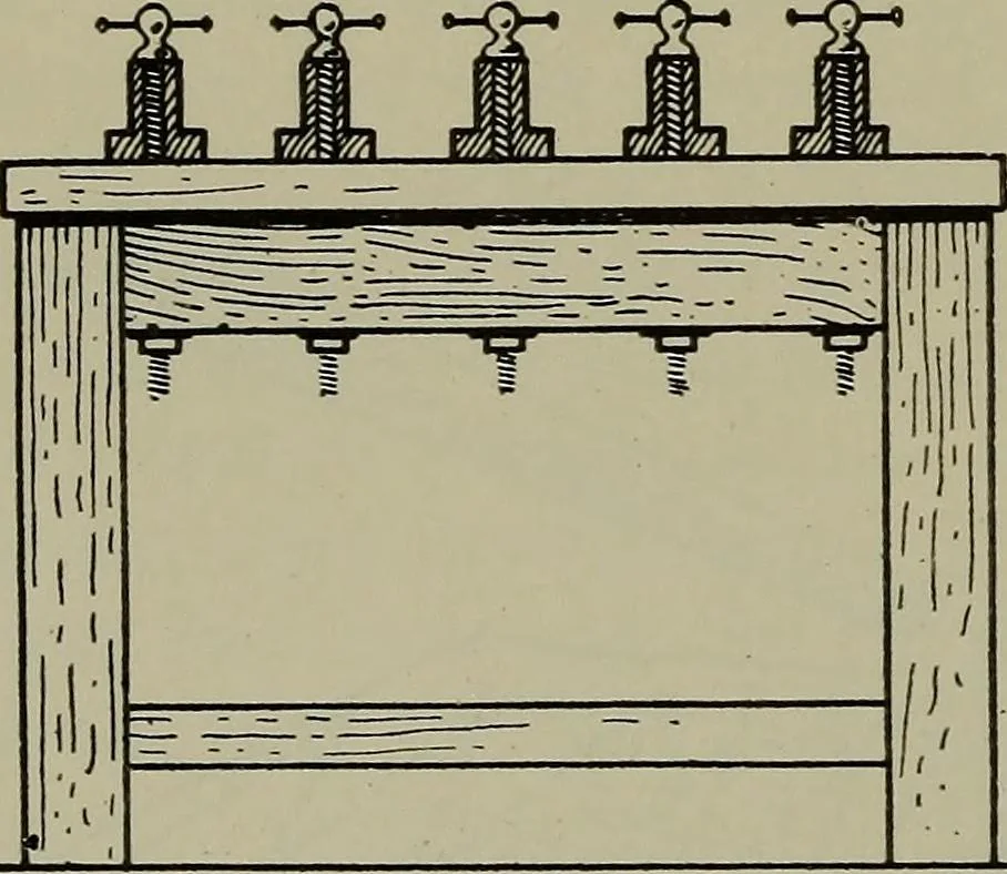 An illustration from Modern cabinetwork, furniture & fitments; an account of the theory & practice in the production of all kinds of cabinetwork & furniture, with chapters on the growth and progress of design and construction;, 1910, leaf 285