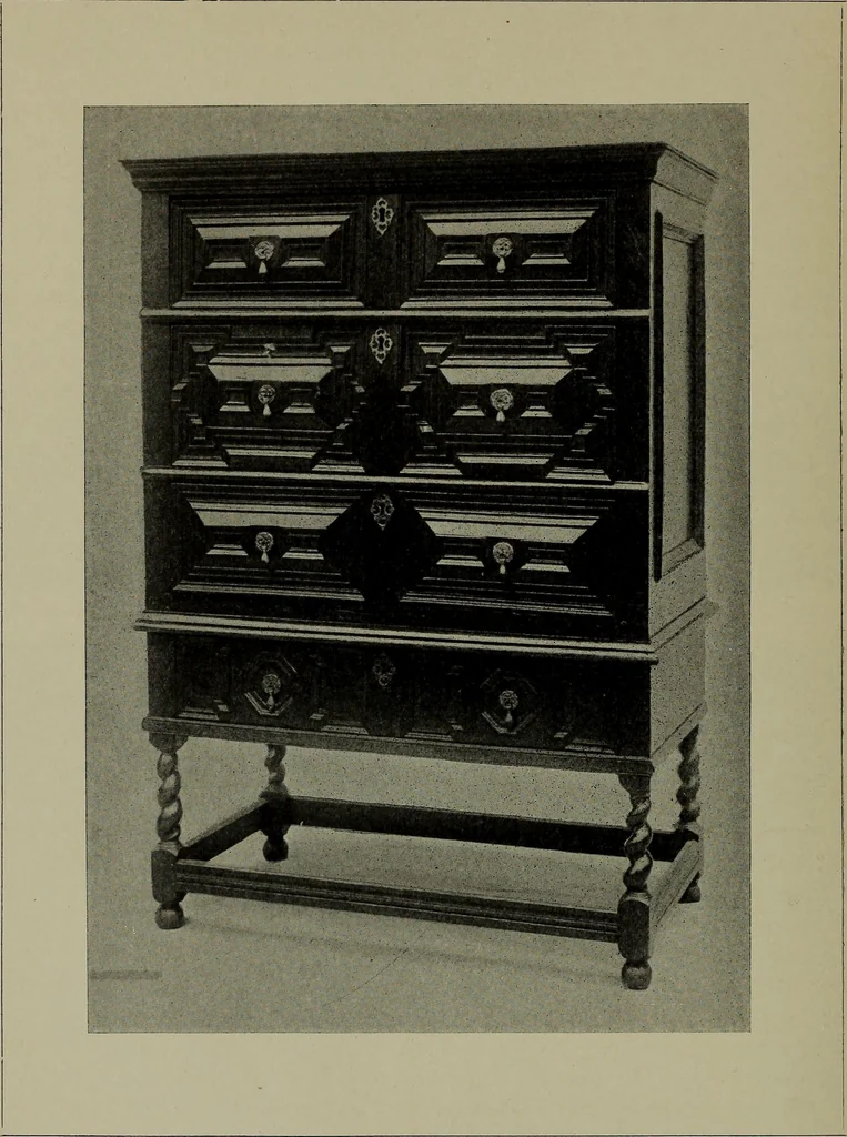 An illustration from Modern cabinetwork, furniture & fitments; an account of the theory & practice in the production of all kinds of cabinetwork & furniture, with chapters on the growth and progress of design and construction;, 1910, leaf 325