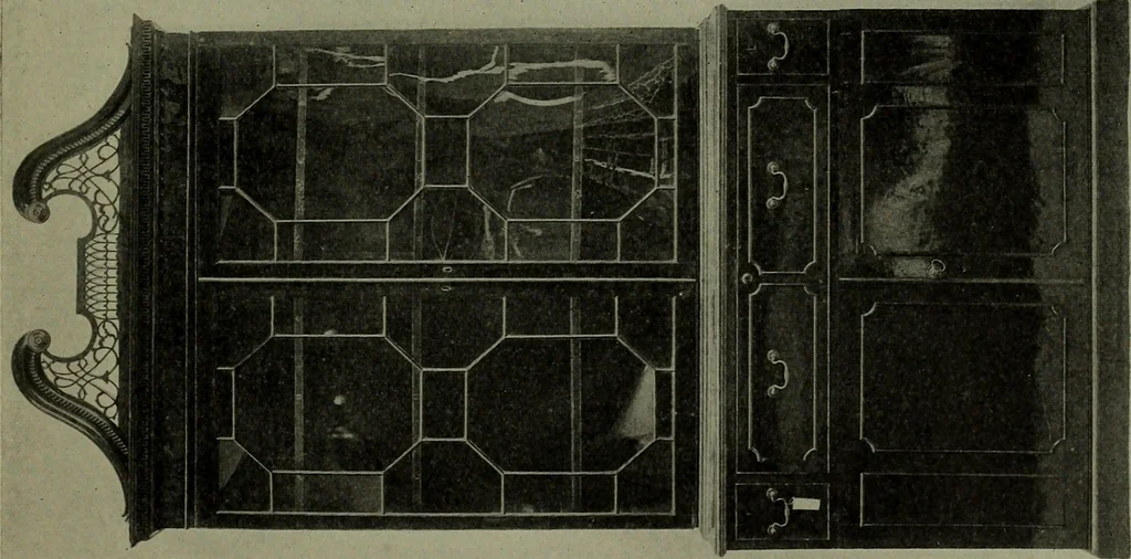 An illustration from Modern cabinetwork, furniture & fitments; an account of the theory & practice in the production of all kinds of cabinetwork & furniture, with chapters on the growth and progress of design and construction;, 1910, leaf 328