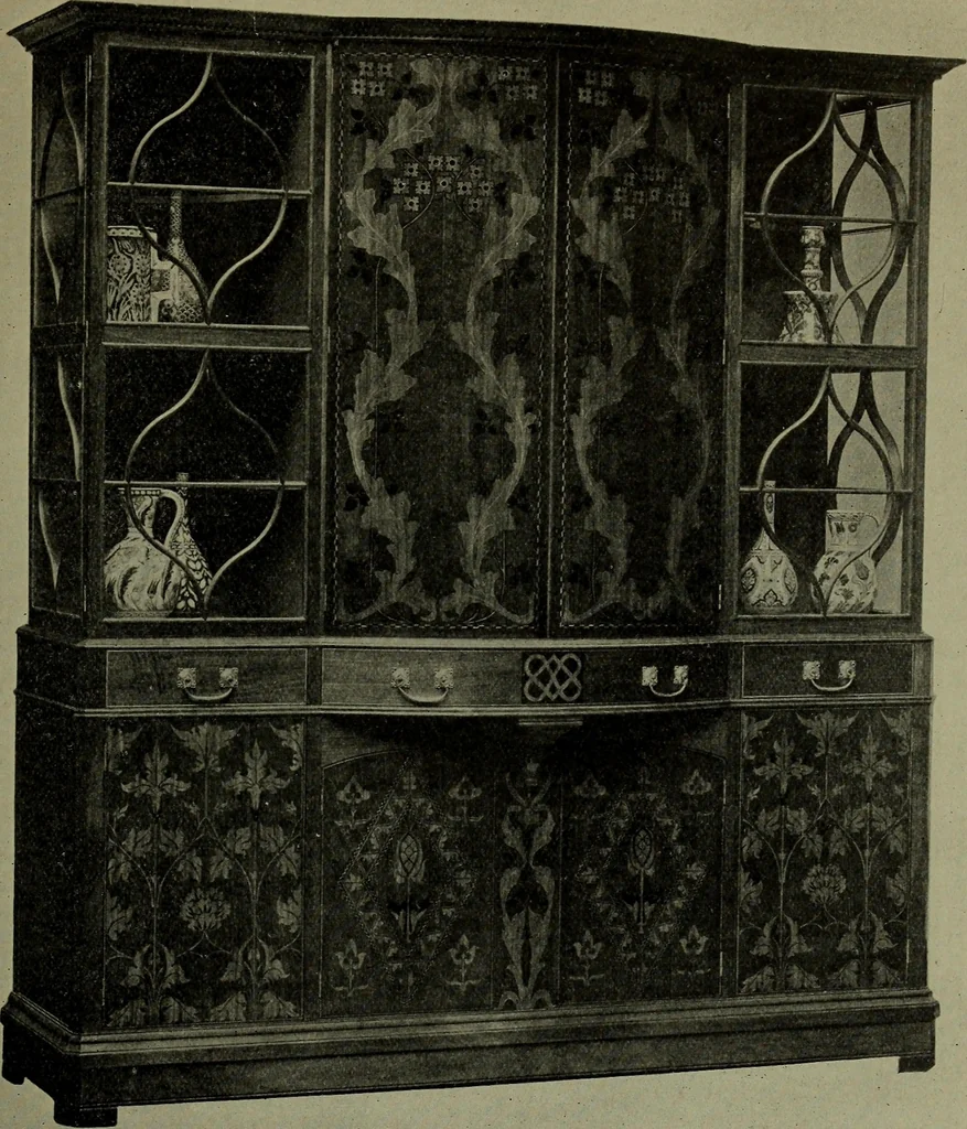 An illustration from Modern cabinetwork, furniture & fitments; an account of the theory & practice in the production of all kinds of cabinetwork & furniture, with chapters on the growth and progress of design and construction;, 1910, leaf 336