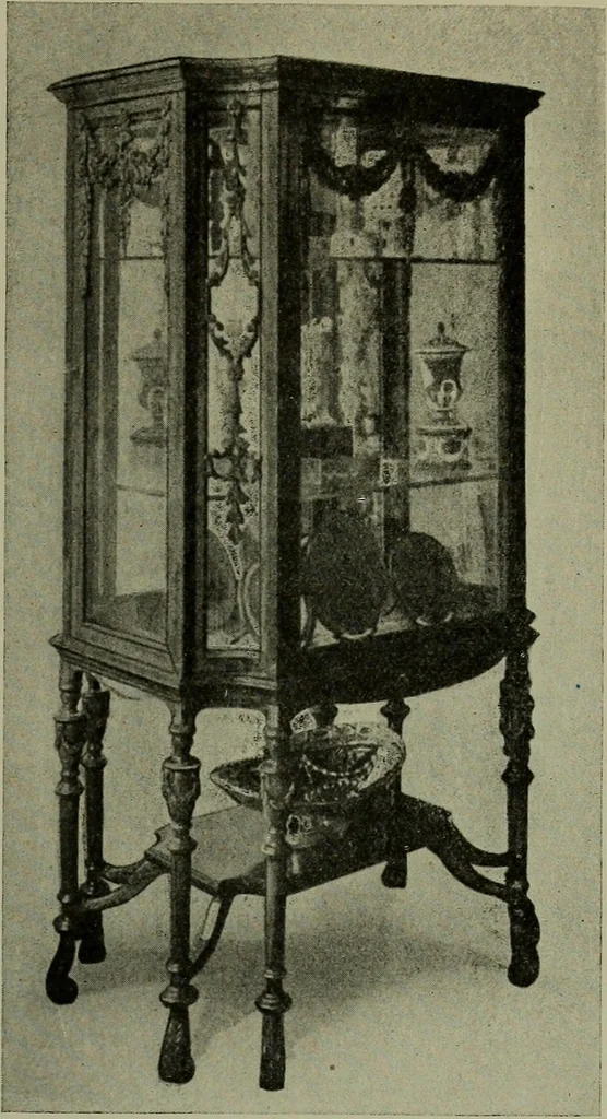 An illustration from Modern cabinetwork, furniture & fitments; an account of the theory & practice in the production of all kinds of cabinetwork & furniture, with chapters on the growth and progress of design and construction;, 1910, leaf 340
