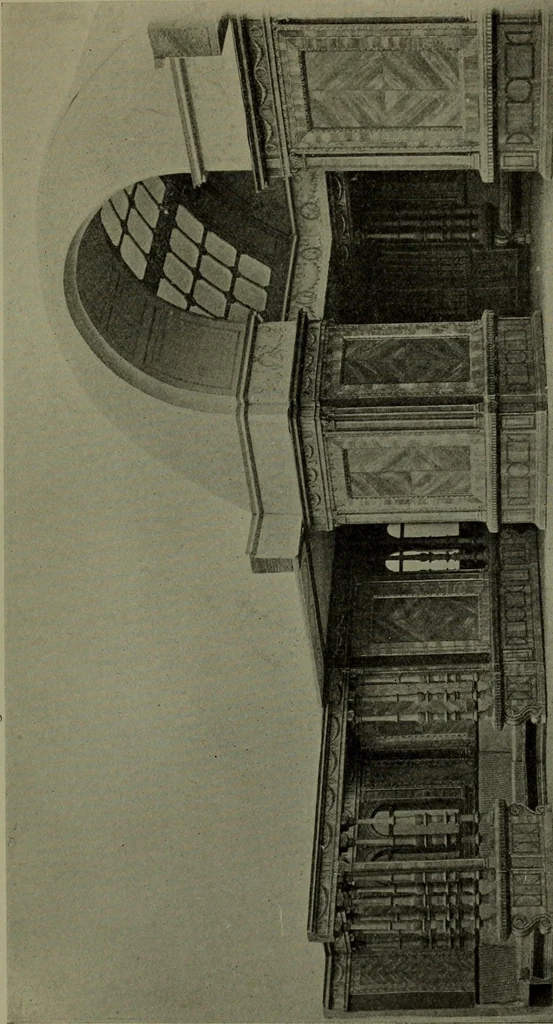 An illustration from Modern cabinetwork, furniture & fitments; an account of the theory & practice in the production of all kinds of cabinetwork & furniture, with chapters on the growth and progress of design and construction;, 1910, leaf 344
