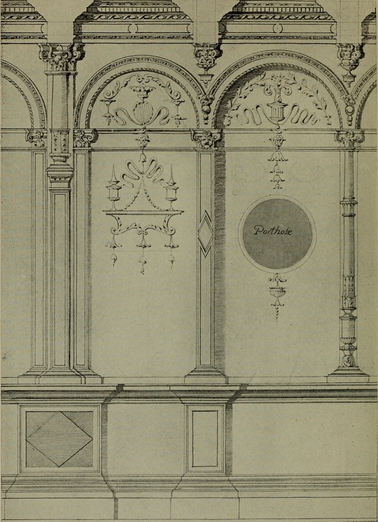 An illustration from Modern cabinetwork, furniture & fitments; an account of the theory & practice in the production of all kinds of cabinetwork & furniture, with chapters on the growth and progress of design and construction;, 1910, leaf 345