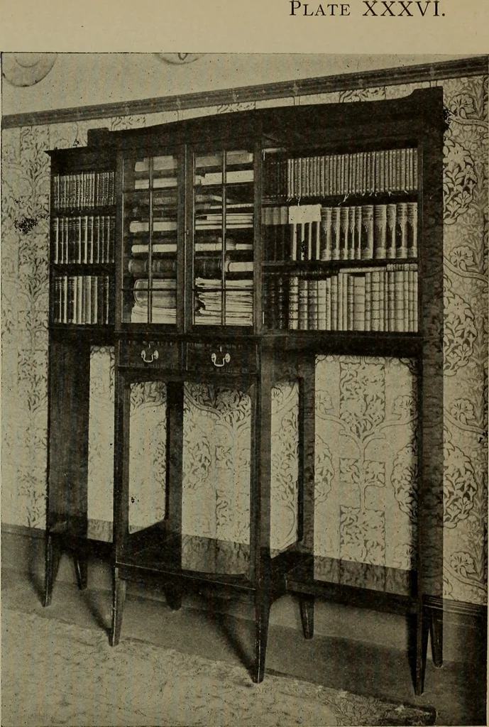 An illustration from Modern cabinetwork, furniture & fitments; an account of the theory & practice in the production of all kinds of cabinetwork & furniture, with chapters on the growth and progress of design and construction;, 1910, leaf 347