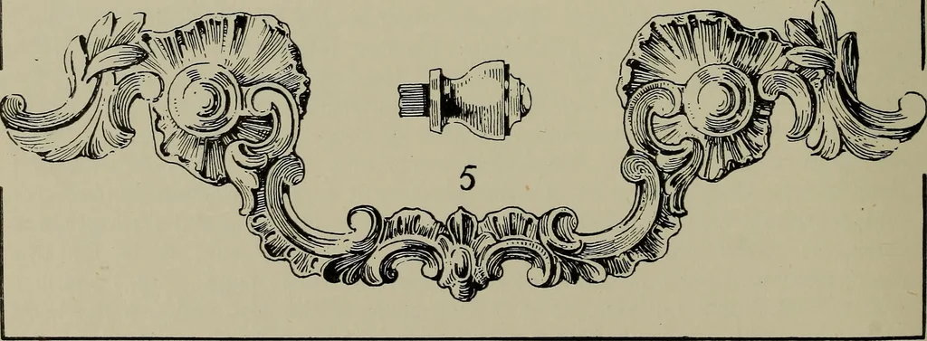An illustration from Modern cabinetwork, furniture & fitments; an account of the theory & practice in the production of all kinds of cabinetwork & furniture, with chapters on the growth and progress of design and construction;, 1910, leaf 357
