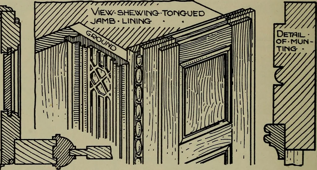 An illustration from Modern cabinetwork, furniture & fitments; an account of the theory & practice in the production of all kinds of cabinetwork & furniture, with chapters on the growth and progress of design and construction;, 1910, leaf 375