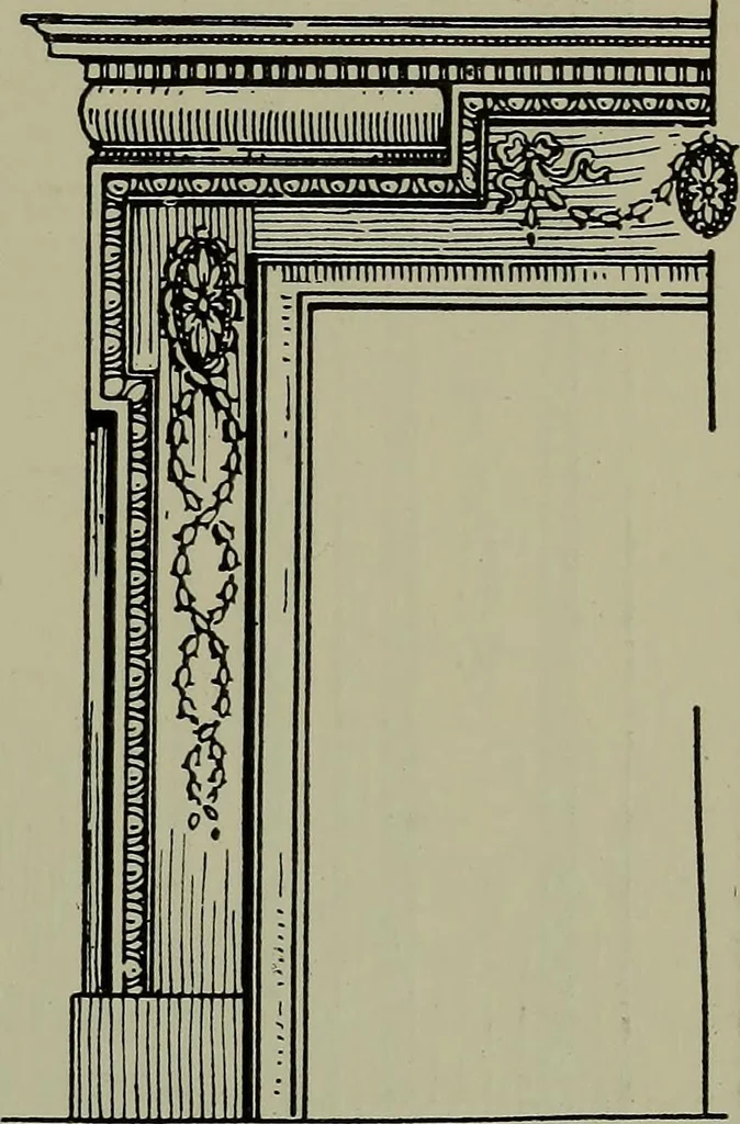 An illustration from Modern cabinetwork, furniture & fitments; an account of the theory & practice in the production of all kinds of cabinetwork & furniture, with chapters on the growth and progress of design and construction;, 1910, leaf 386