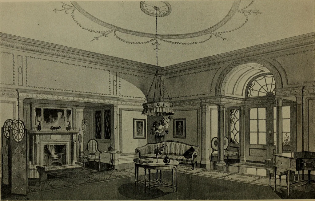 An illustration from Modern cabinetwork, furniture & fitments; an account of the theory & practice in the production of all kinds of cabinetwork & furniture, with chapters on the growth and progress of design and construction;, 1910, leaf 395