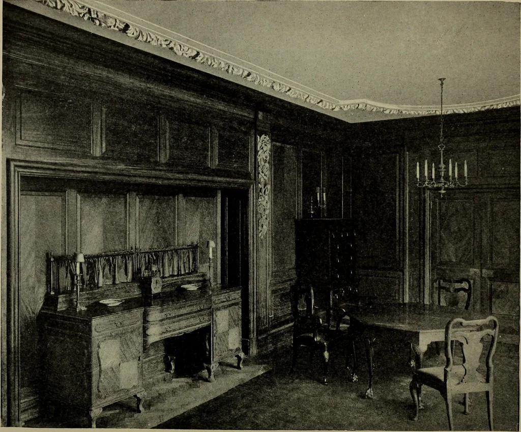 An illustration from Modern cabinetwork, furniture & fitments; an account of the theory & practice in the production of all kinds of cabinetwork & furniture, with chapters on the growth and progress of design and construction;, 1910, leaf 465