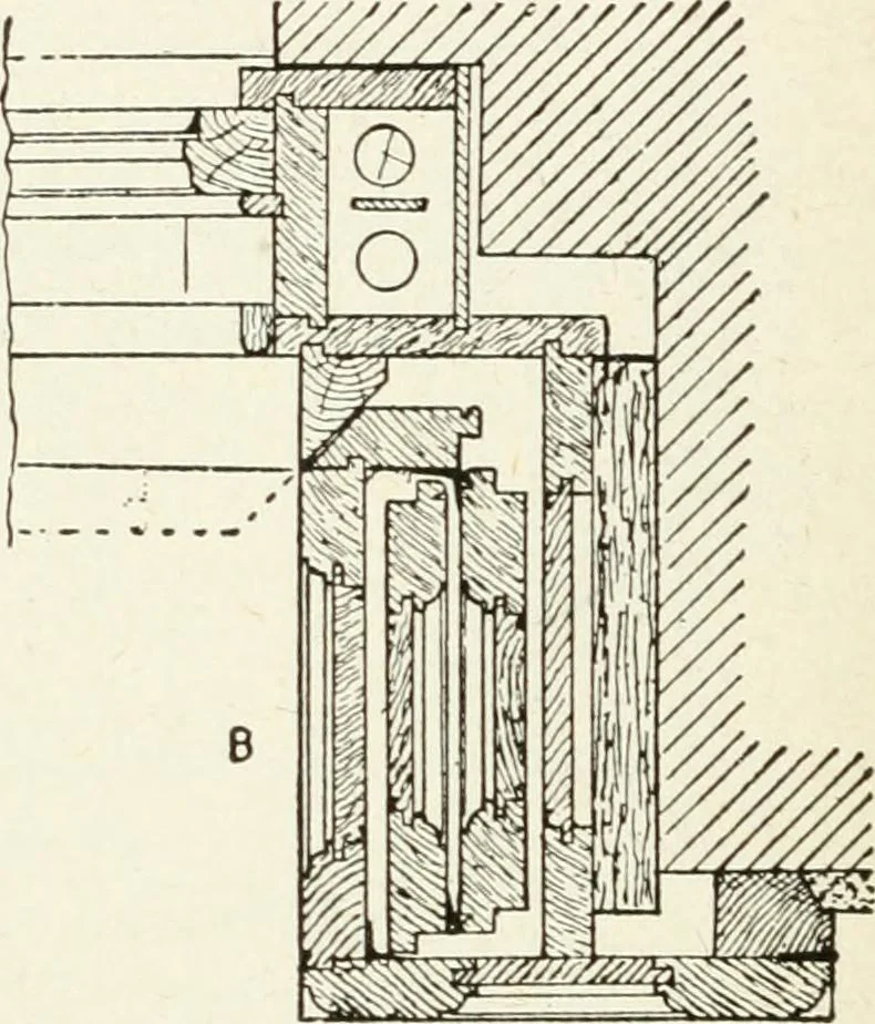 An illustration from Modern carpentry and joinery : being a compilation of the very best things and most modern and practical methods known in the arts of carpentry and joinery, 1910, leaf 195
