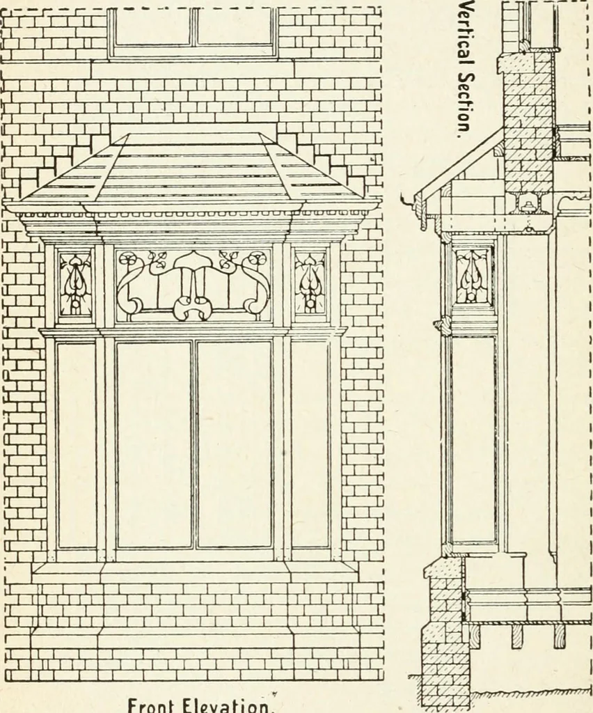 An illustration from Modern carpentry and joinery : being a compilation of the very best things and most modern and practical methods known in the arts of carpentry and joinery, 1910, leaf 221